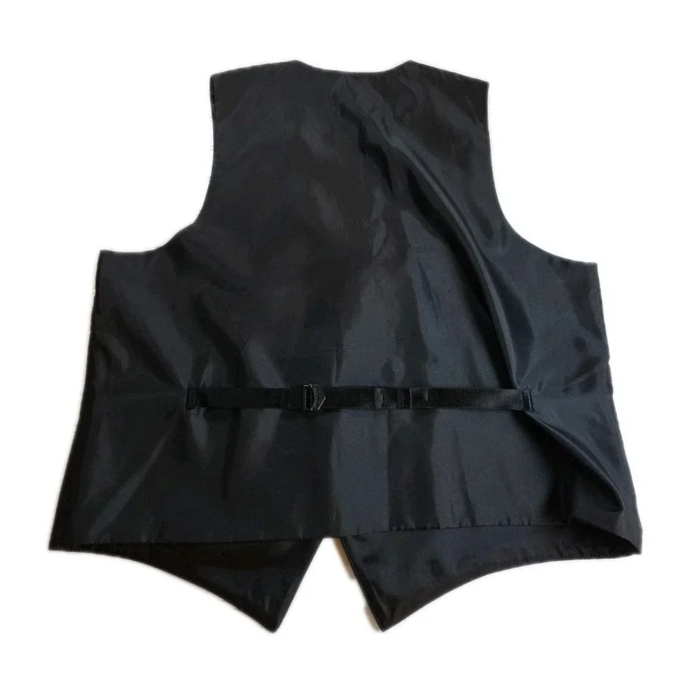 Vtg LAUREN‎ RALPH LAUREN MEN'S LARGE FORMAL DRESS VEST POLYESTER USA GEOMETRIC